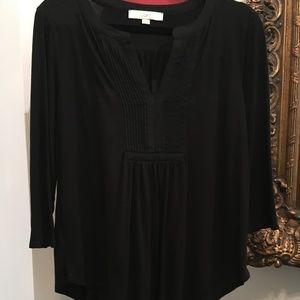 The Loft  - Black Peasant Top